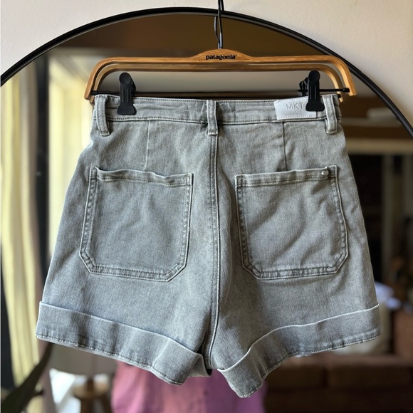 MKT STUDIO | high rise denim shorts | size (euro 34- 13.5 inch waist lying flat) - Picture 6 of 6